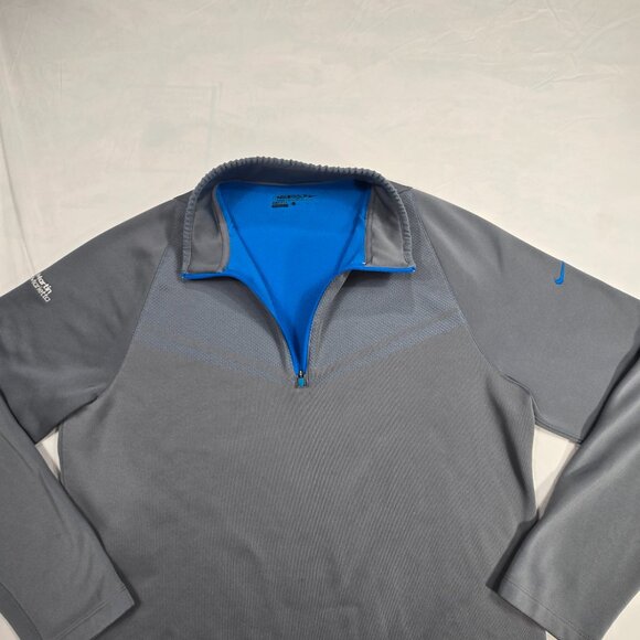 Nike Golf Dri-FIT Pullover 1/4 Zip Mens Sz Large Gray/Blue Martin Marietta Logo - Picture 2 of 12